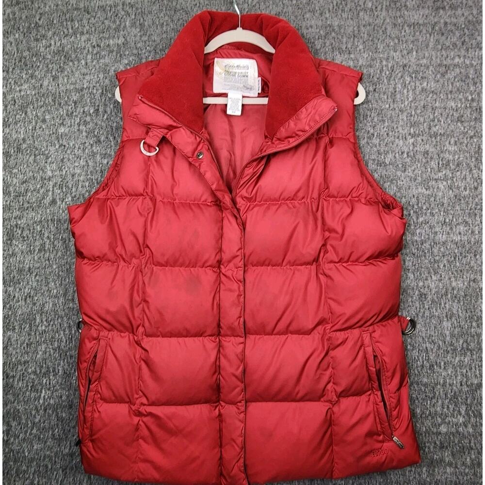 Eddie Bauer Red Puffer Vest Size 2XL Goose Down & Polyester Fall Collection